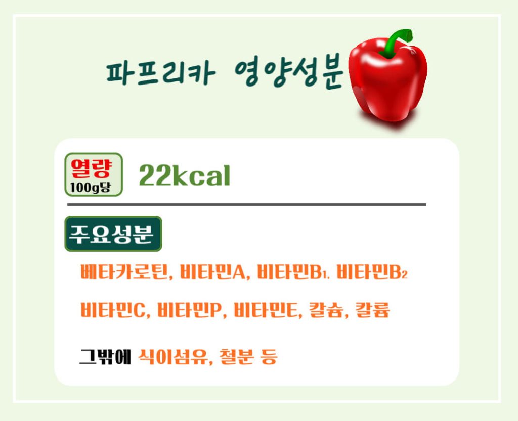 파프리카 효능 칼로리 알아보기 : 도자기 피부를 원한다면?(feat. 피망)