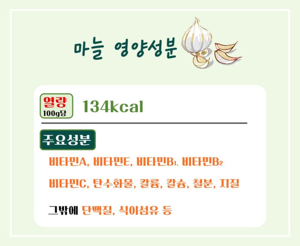 마늘 효능 칼로리 알아보기 : 세계 10대 건강식품(feat. 일해백리)