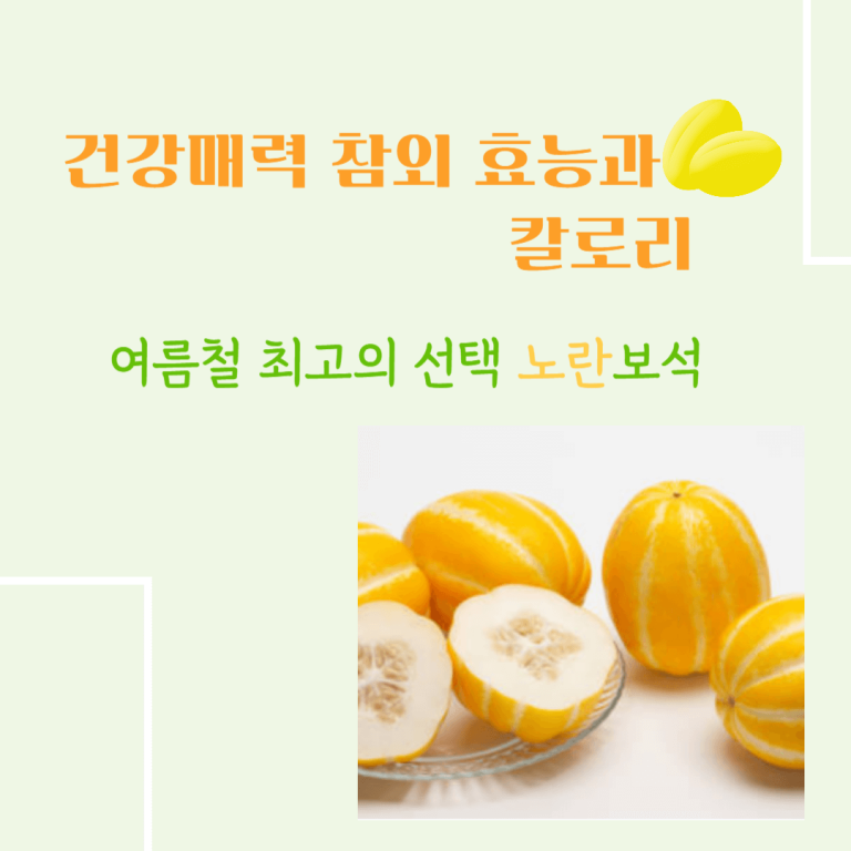 건강매력 참외 효능과 칼로리 : 여름철 최고의 선택!! 노란보석