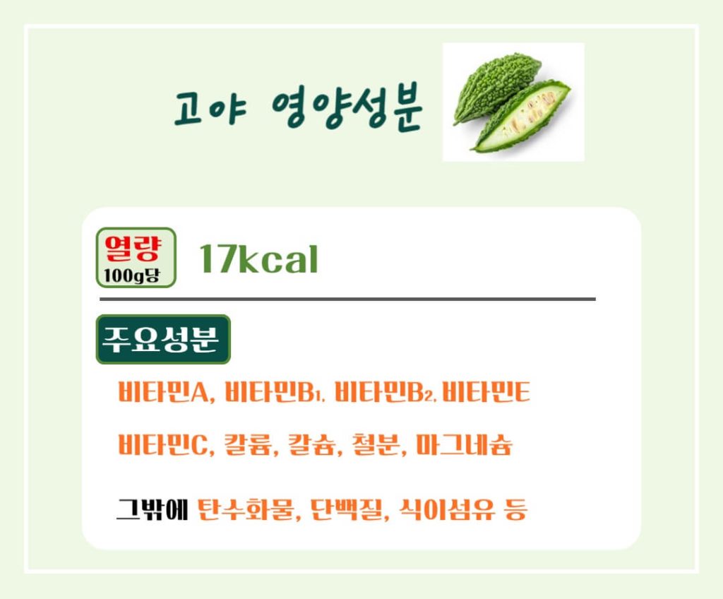 고야 효능 칼로리 알아보기 : 여름을 이겨내는 건강한 채소(feat. 부작용)