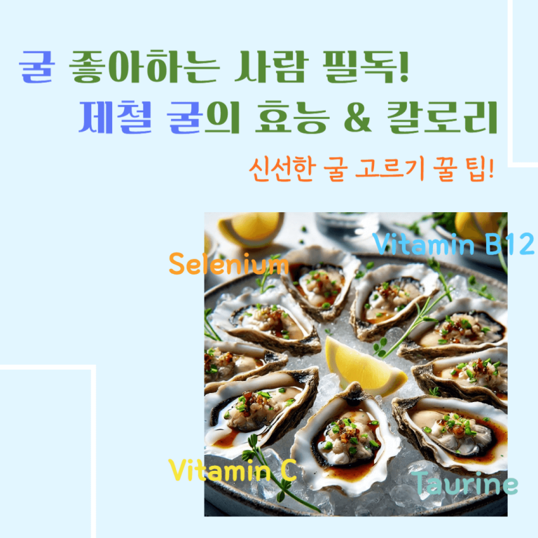굴 좋아하는 사람 필독! 제철 굴의 효능 & 칼로리 : 신선한 굴 고르기 꿀 팁!