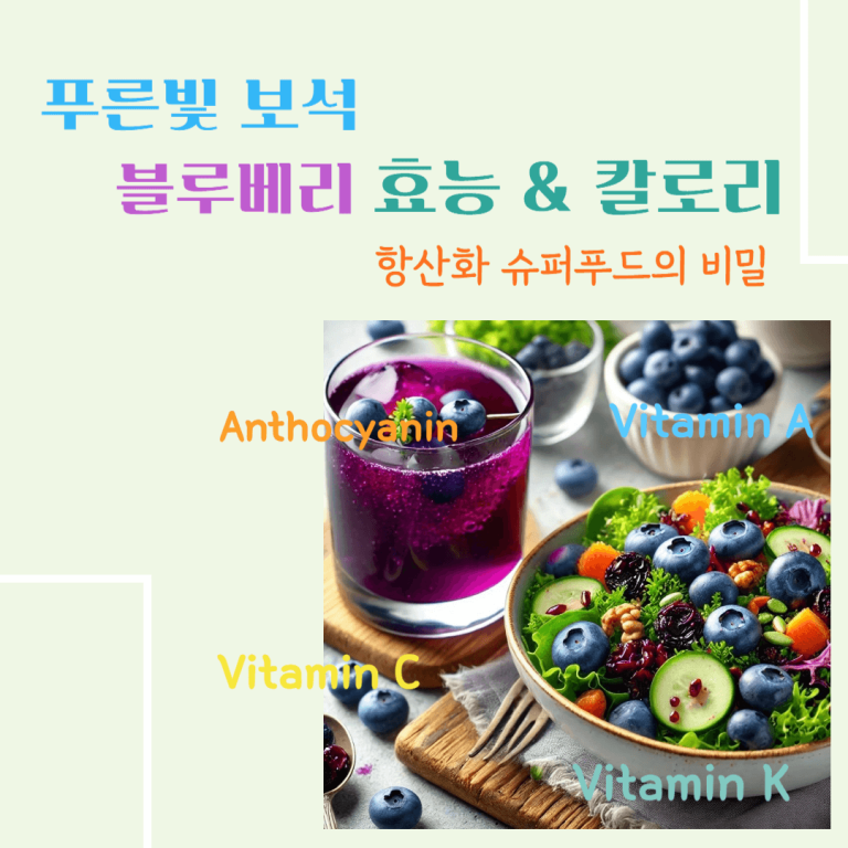 푸른빛 보석 블루베리 효능 & 칼로리 : 항산화 슈퍼푸드의 비밀