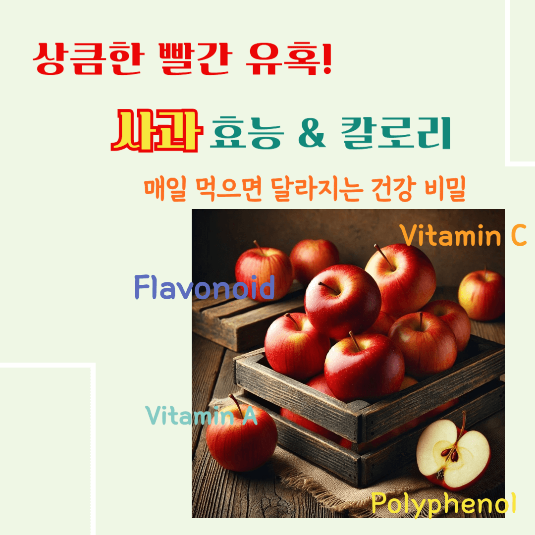 상큼한 빨간 유혹! 사과 효능 & 칼로리 : 매일 먹으면 달라지는 건강 비밀