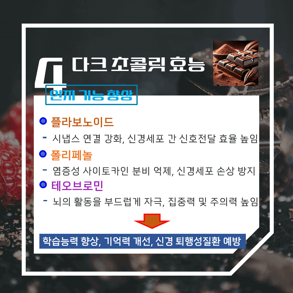 건강한 달콤함! 다크 초콜릿 효능 & 칼로리 : 스트레스 해소부터 항산화까지