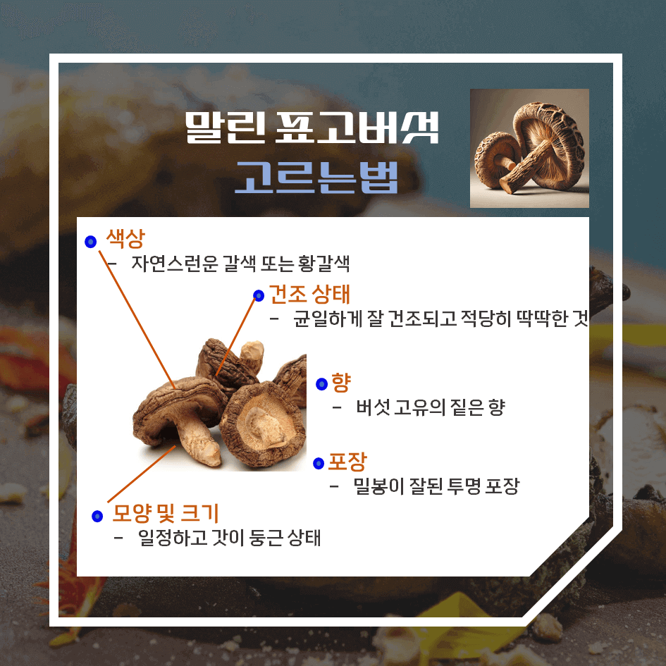 말리면 더 강력한! 말린 표고버섯 효능 & 칼로리 : 비타민D2의 보고