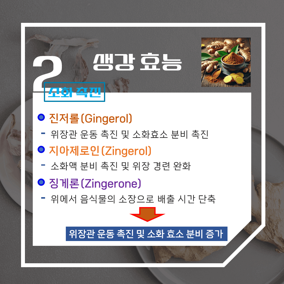 매운맛의 강력 치유제! 생강 효능 & 칼로리 : 메스꺼움과 소화불량 싹 ~ 해결