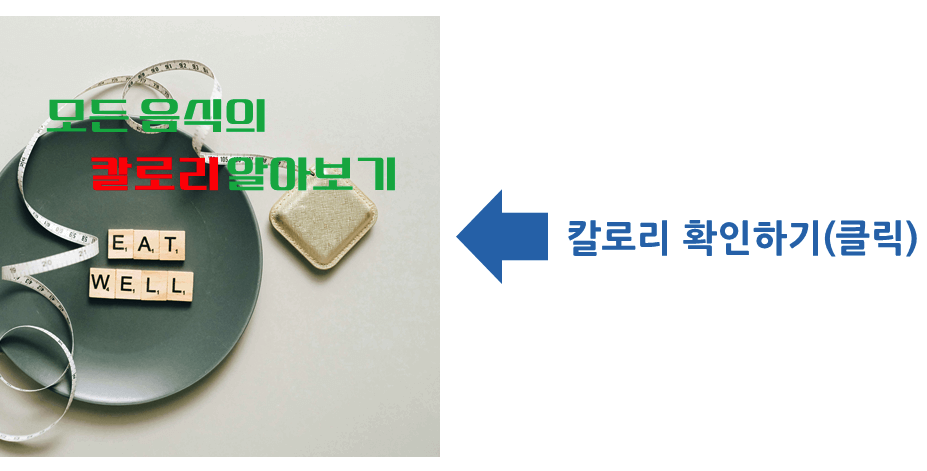 모든 음식의 칼로리 알아보기 바로가기