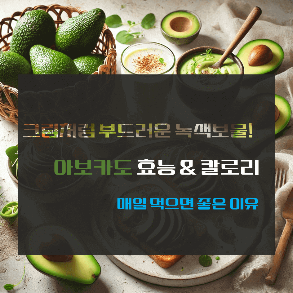 크림처럼 부드러운 녹색보물! 아보카도 효능 & 칼로리 : 매일 먹으면 좋은 이유