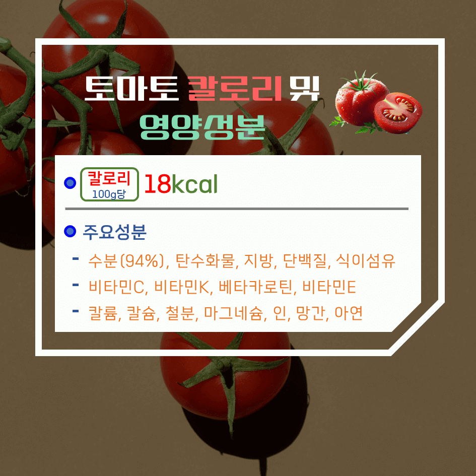 맛과 건강의 완벽한 조화! 토마토 효능 & 칼로리 2탄 : 토마토 제철 시기와 보관법