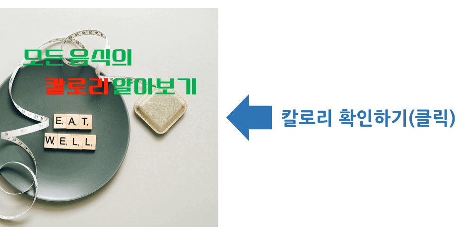 모든 음식의 칼로리 알아보기 바로가기