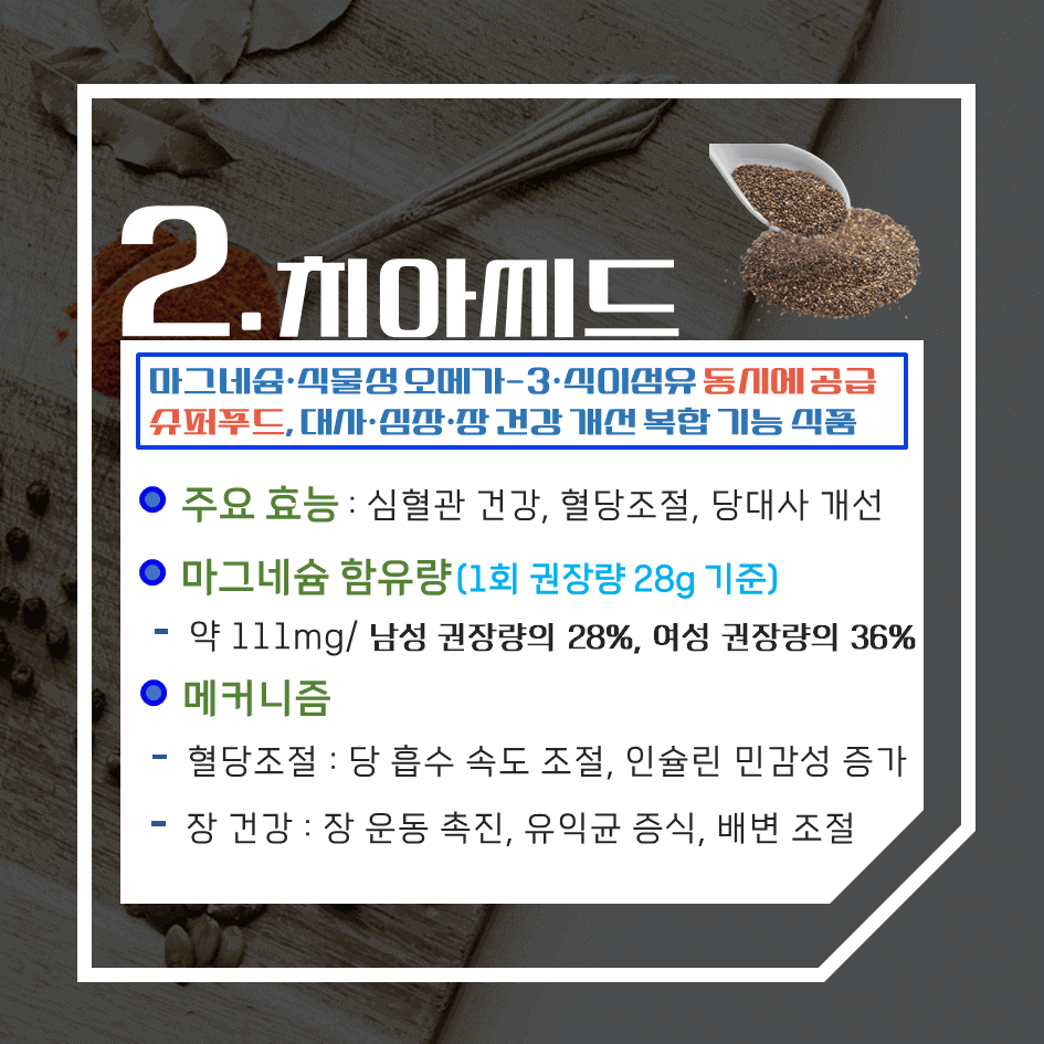 기능성 보조제보다 강력한!! 마그네슘이 풍부한 자연식품 TOP7 : 하루 권장량에 따른 함유량은??