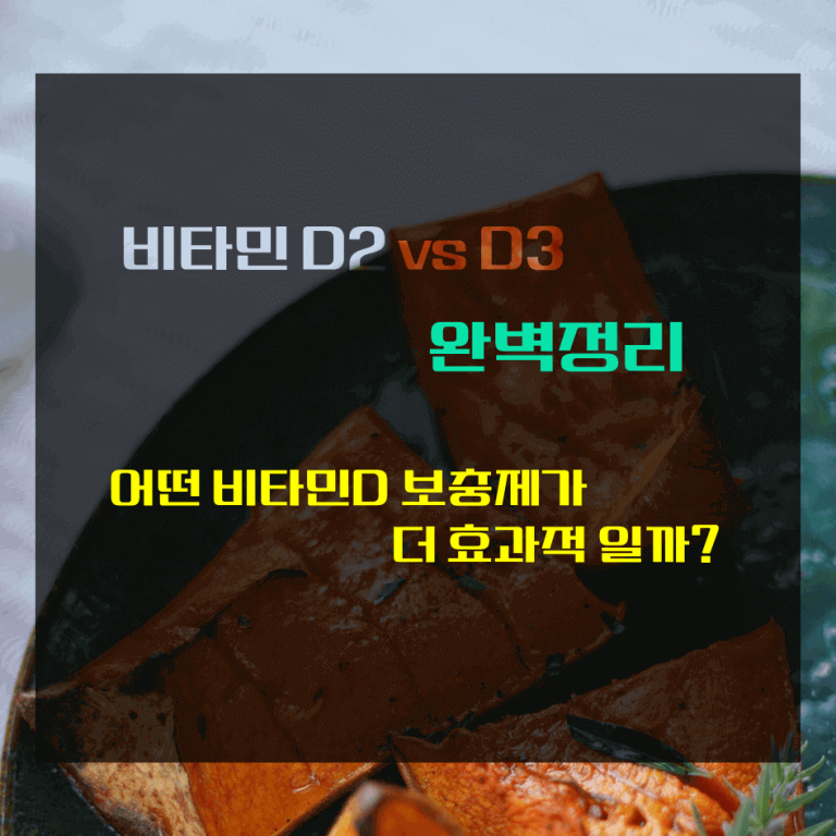 비타민D2 vs D3 완벽정리 : 어떤 비타민D 보충제가 더 효과적일까?
