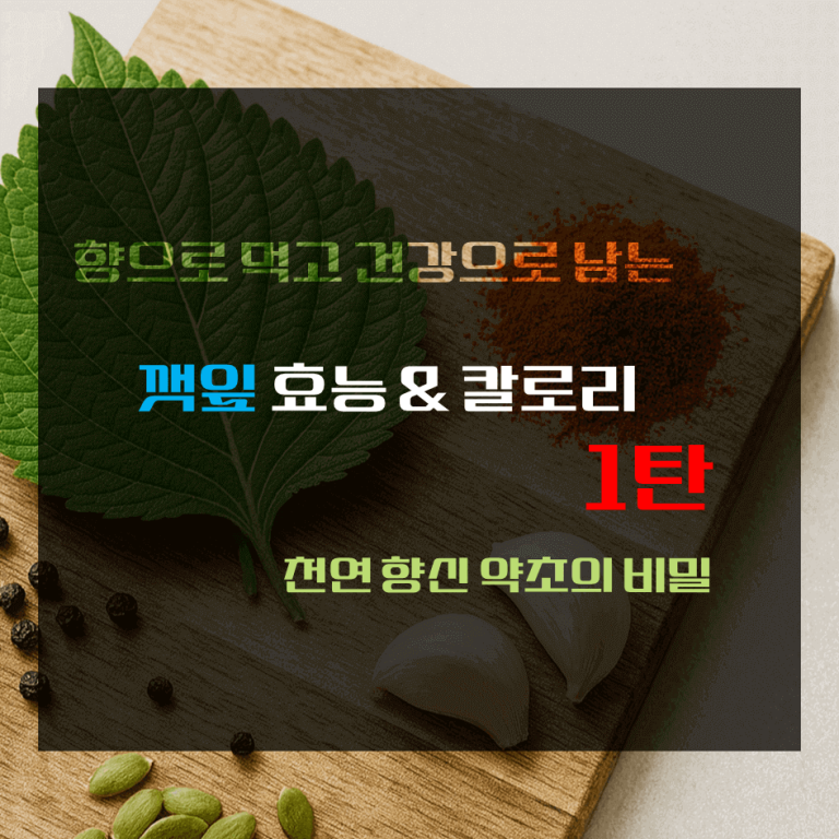 향으로 먹고 건강으로 남는 깻잎 효능 & 칼로리 1탄 : 천연 향신 약초의 비밀